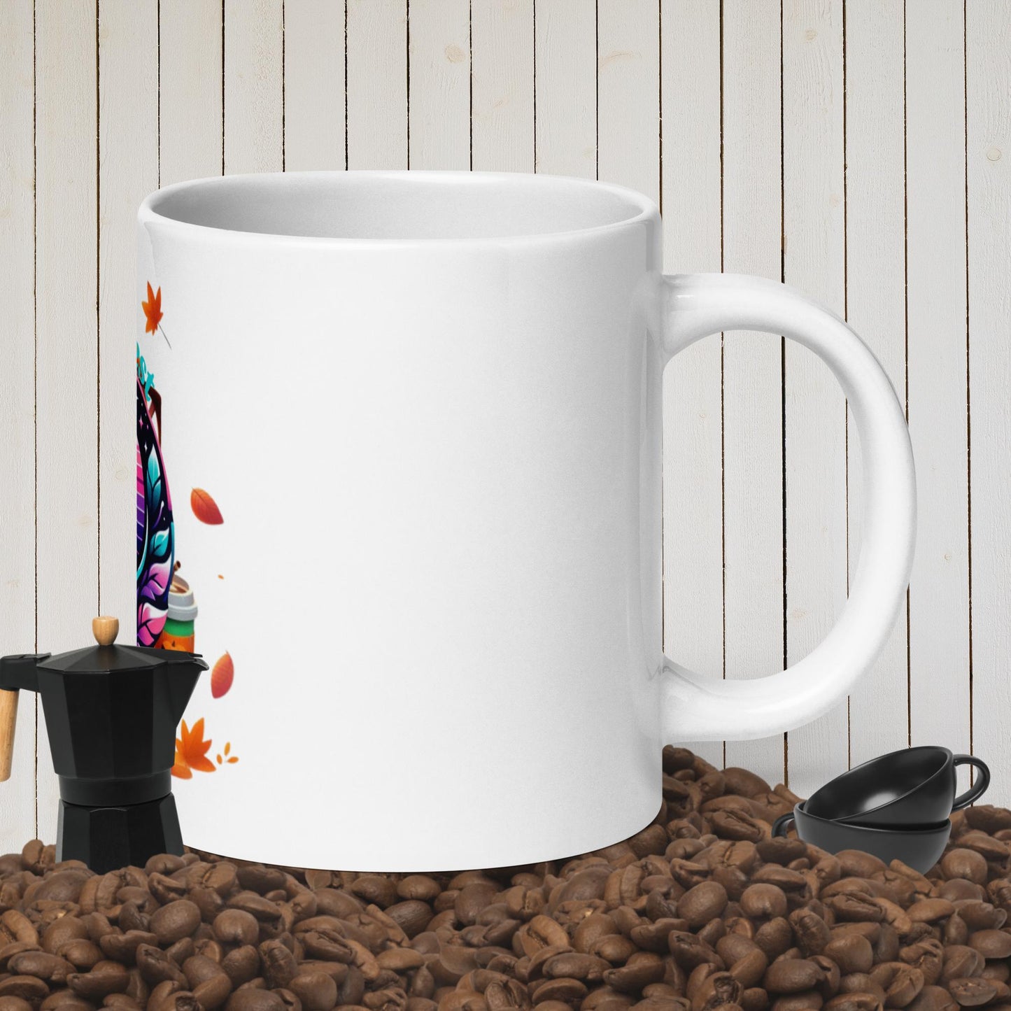 Fall Mittens White glossy mug - All the Best: Research & Timelines