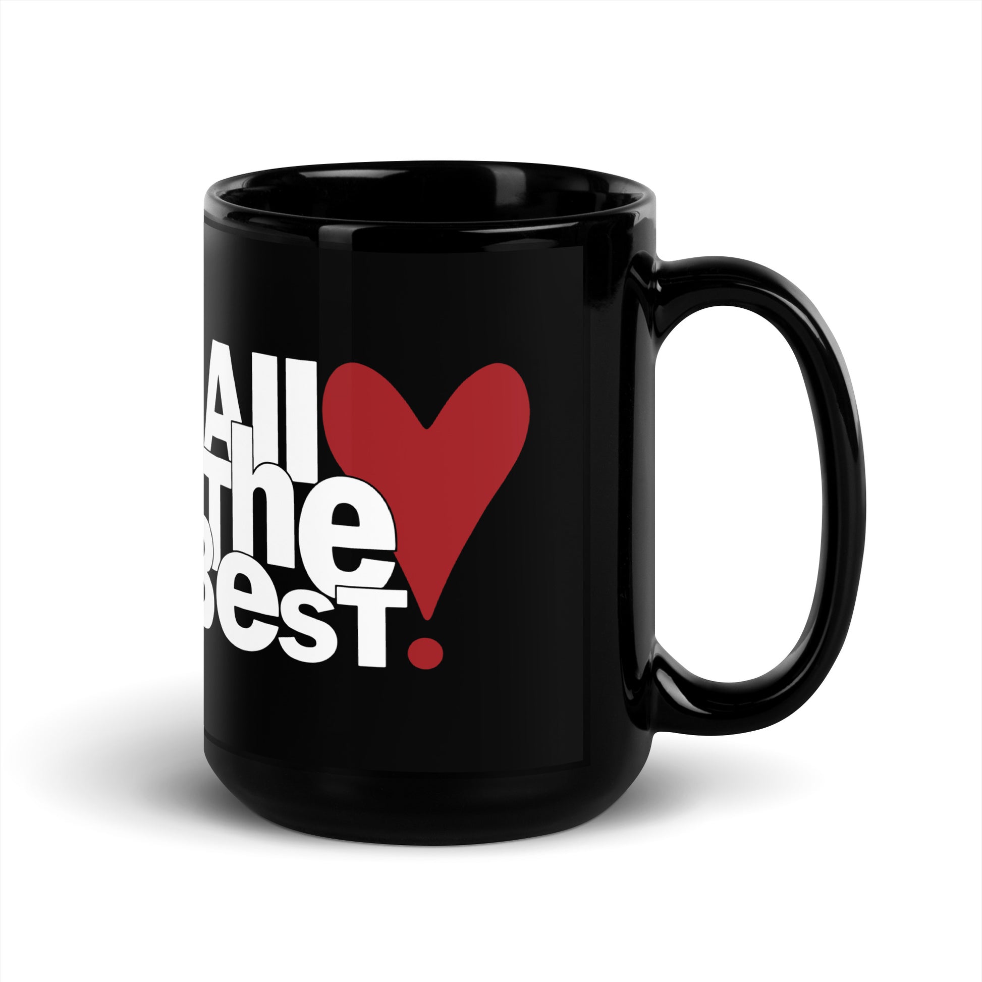 All the Best Black Mug (design by Rosalyn) - All the Best: Research & Timelines