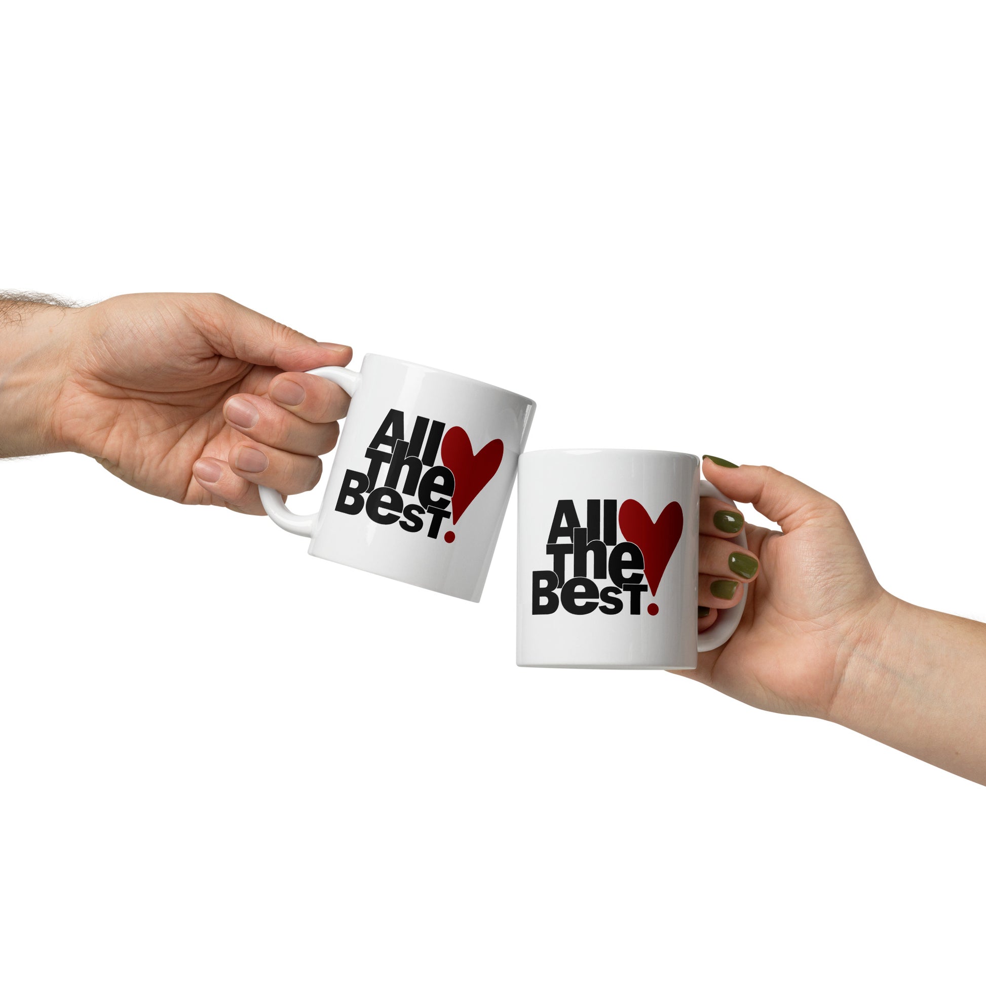 All the Best White mug (design by Rosalyn) - All the Best: Research & Timelines