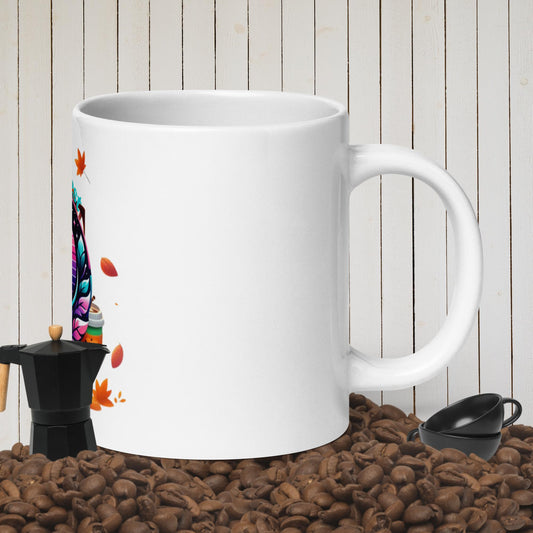 Fall Mittens White glossy mug - All the Best: Research & Timelines
